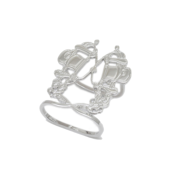 Hermes Hermès Brid de Gala Scarf Ring in Silver for Carré 70 - Picture 1 of 4